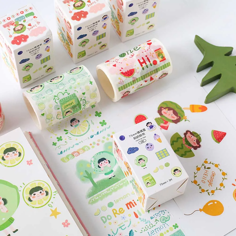 Клейкая Бумажная лента в виде арбуза Swaberry декоративная наклейка для школы и