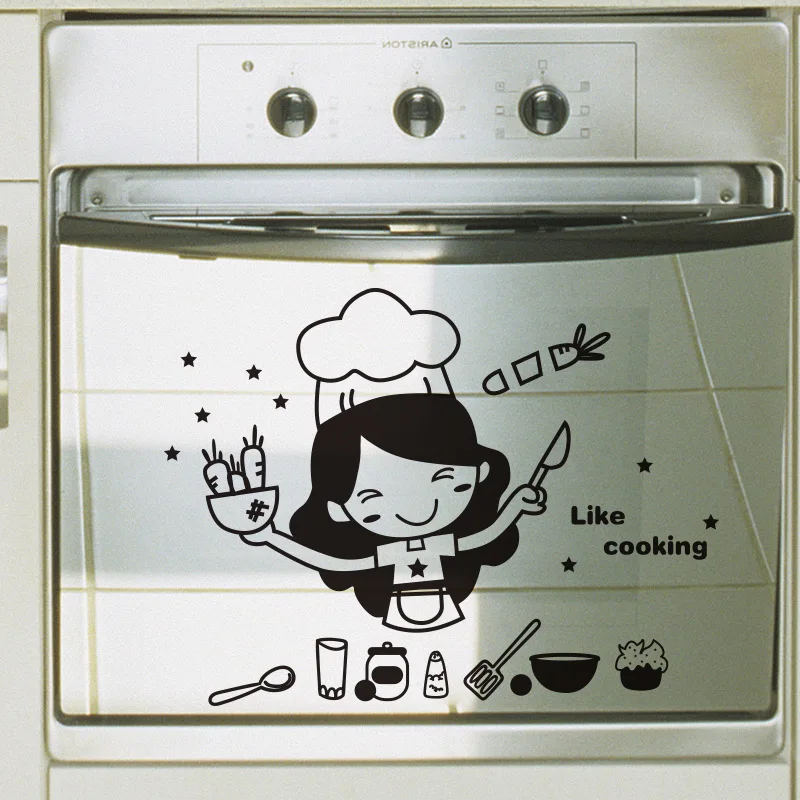 

Cartoon like cooking kitchen Wall Sticker Kitchen restaurant decoration Mural Art Decals home decor stickers wallpaper