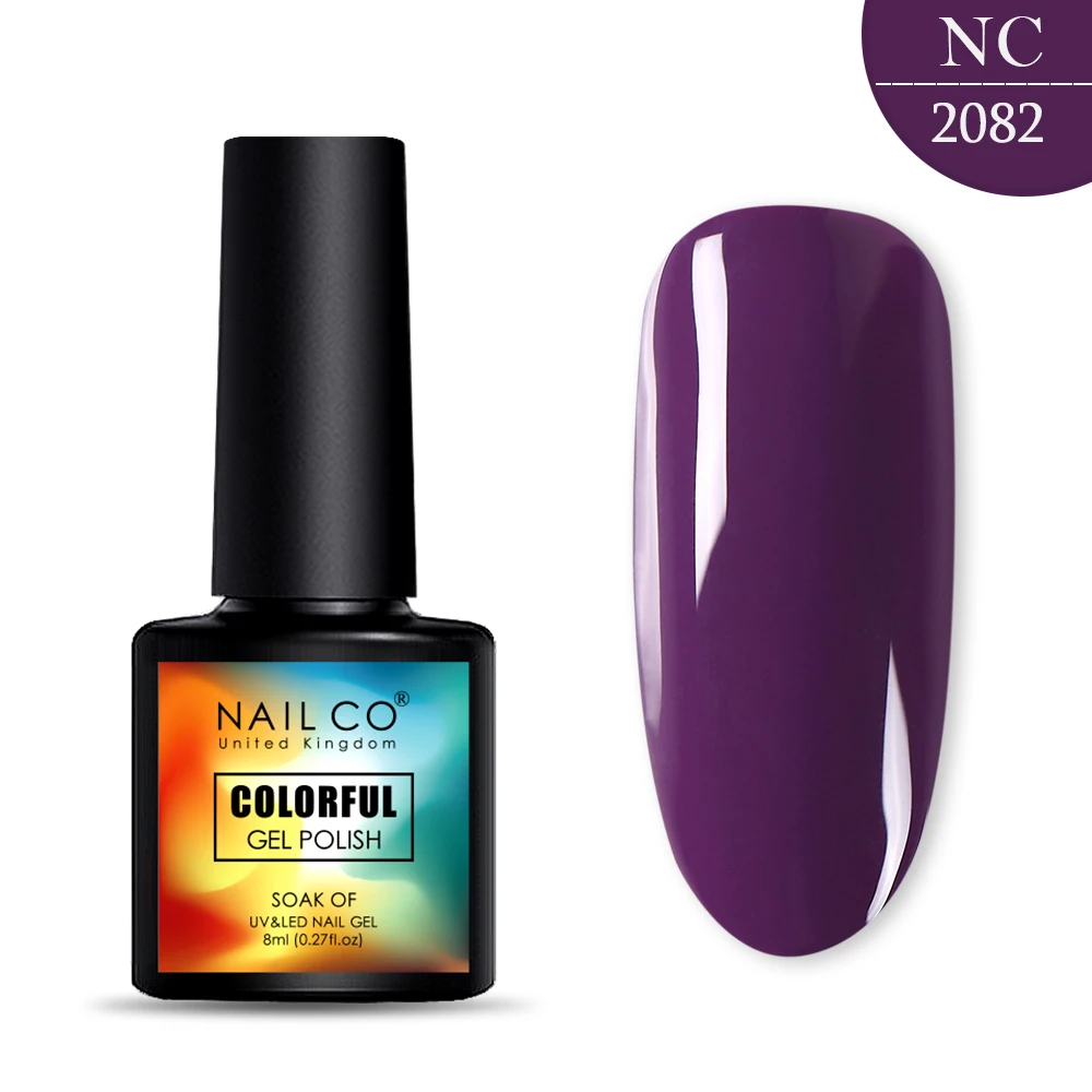 2082 NAILCO, новинка, 8 мл, 130 цветов, светодиодный Гель-лак для ногтей УФ гель для ногтей, салонный домашний лак, Гель-лак, гибридный, впитывающий - Цвет: 2082