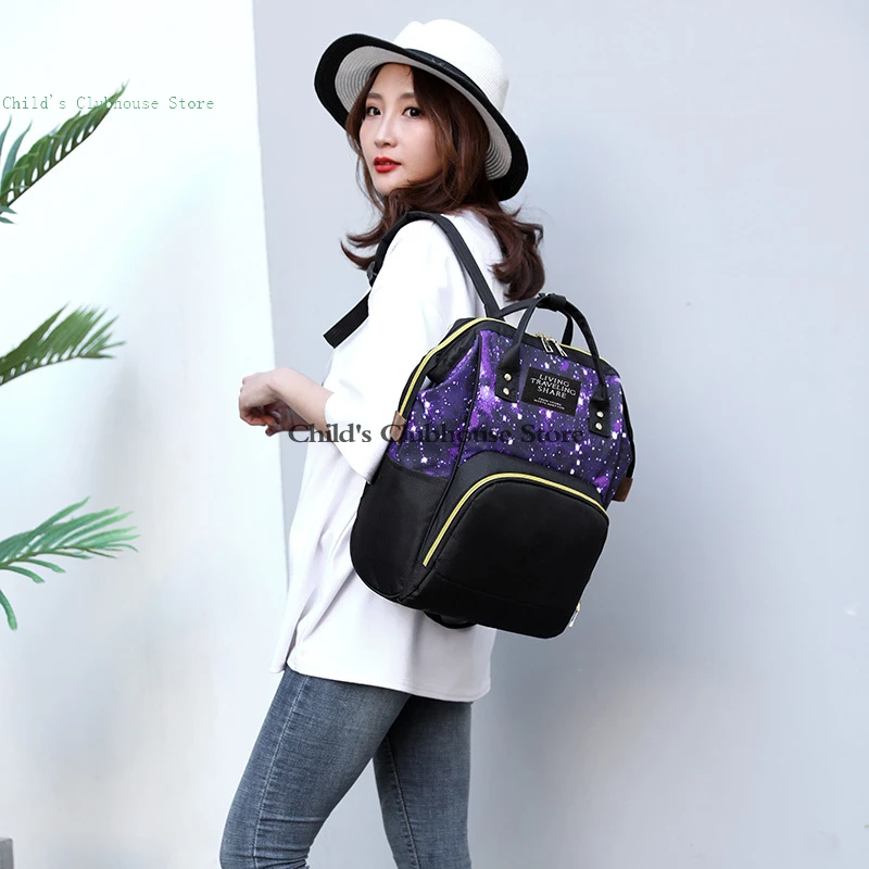 

Новинка 2021, влажные и сухие подгузники Starry Sky, многофункциональная сумка для мам и малышей, сумка для пикника