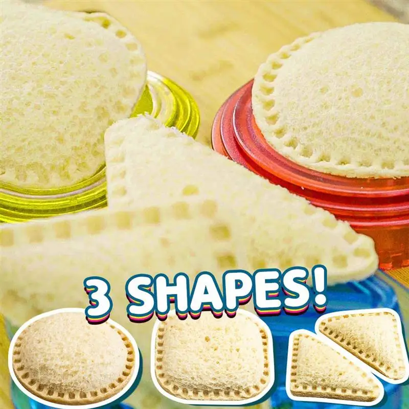 3pcs Bread Molds Plastic DIY Sandwich Cutter Sealer Breakfast Lunchbox Toast Making Mold Kitchen | Дом и сад