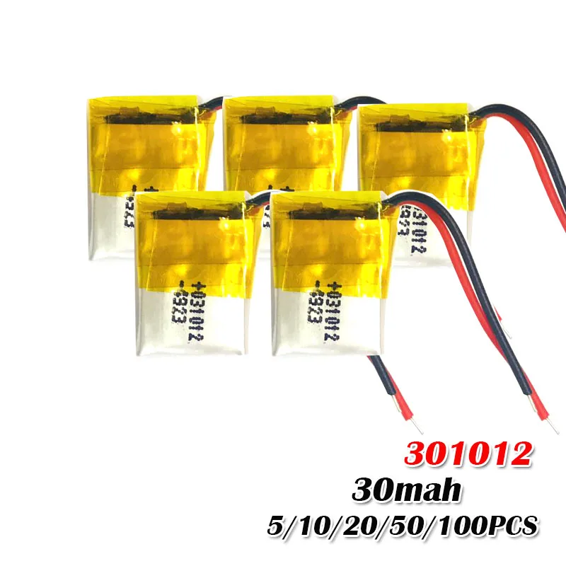 30mAh 3,7 V 301012 литий-полимерная lipo аккумуляторная батарея для gps MP3 MP4 PAD DVD DIY bluetooth наушники Динамик телефон