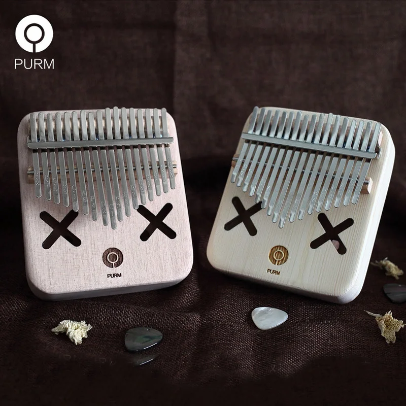 Пальчиковое пианино Purm 17 тонов портативное из акации калимба музыкальный