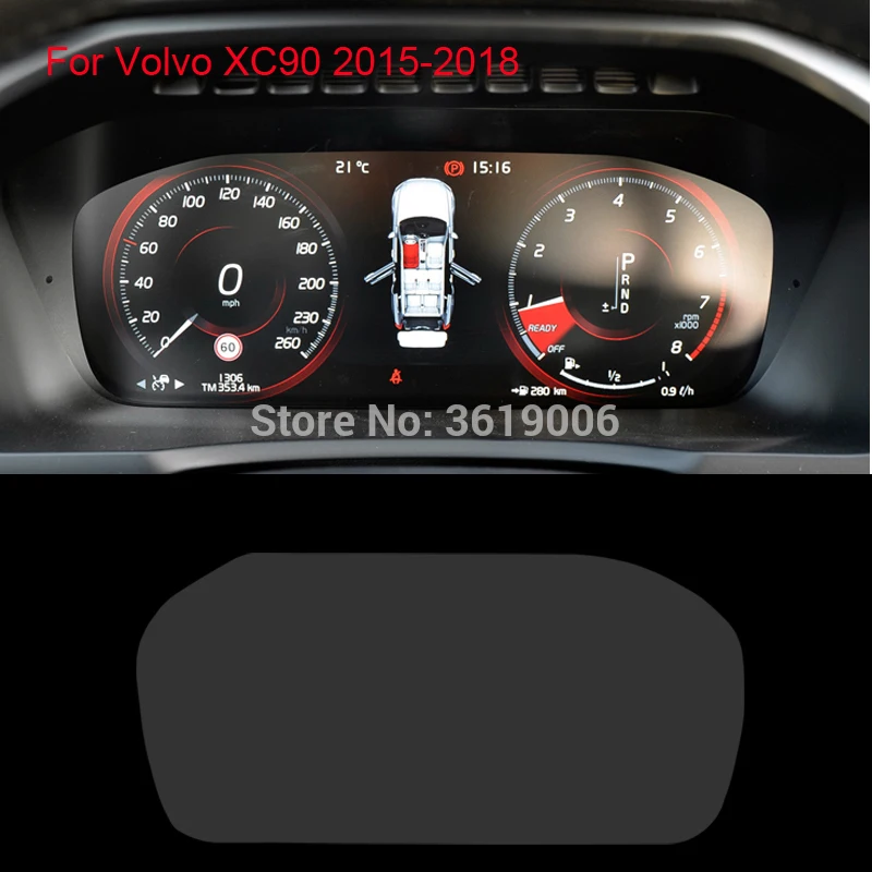 TOMMIA Volvo XC90 2015-20 ekran koruyucu HD 4H Dashboard koruma filmi Anti-çizik araba Sticker