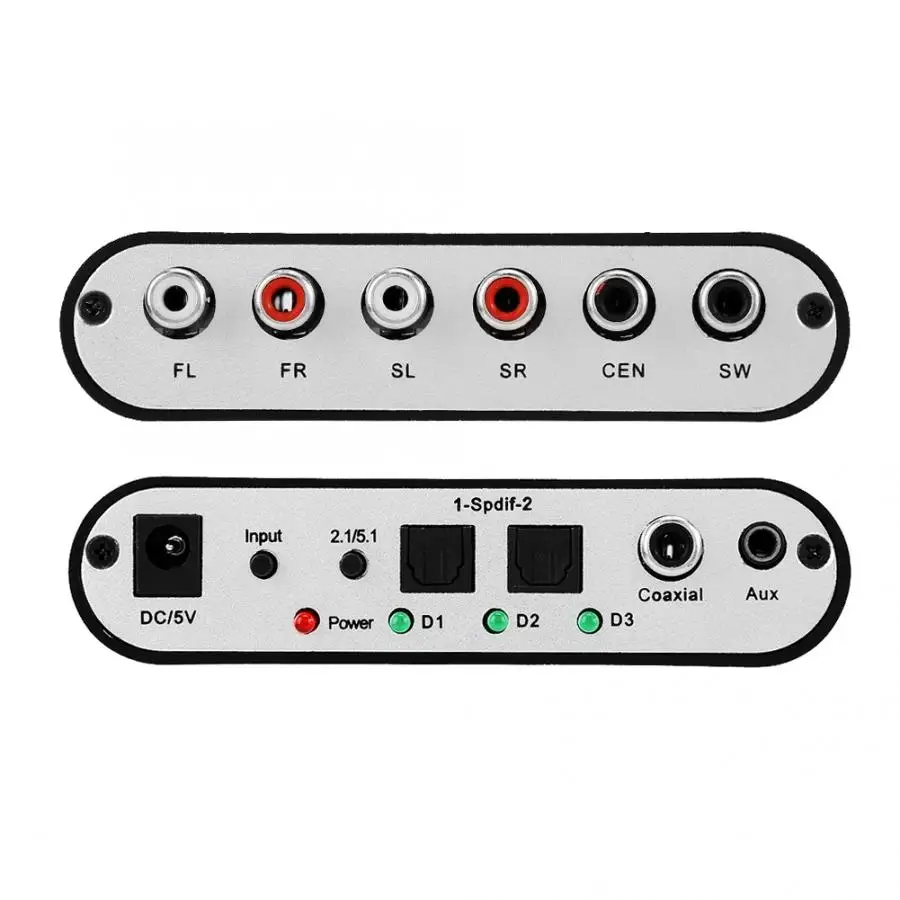 Цифровой DTS декодер Каналов 5 1 аудио конвертер волоконно-оптический коаксиальный