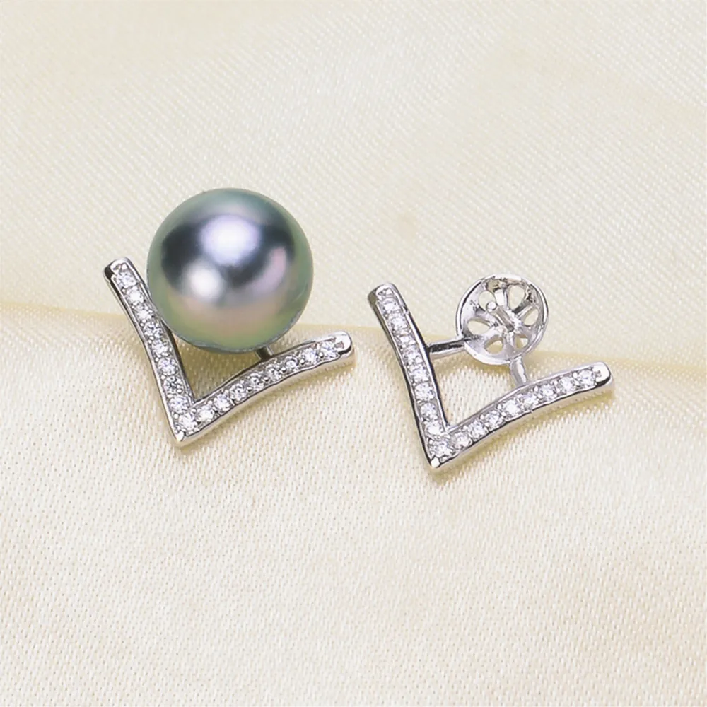 Изящные жемчужные кольца настройки 925 пробы серебряные крепление для женщин DIY