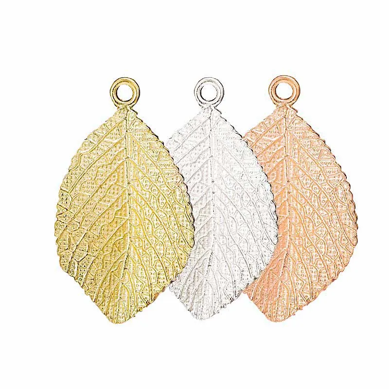 

10 шт., подвески в виде листьев дерева, 20 х33 мм