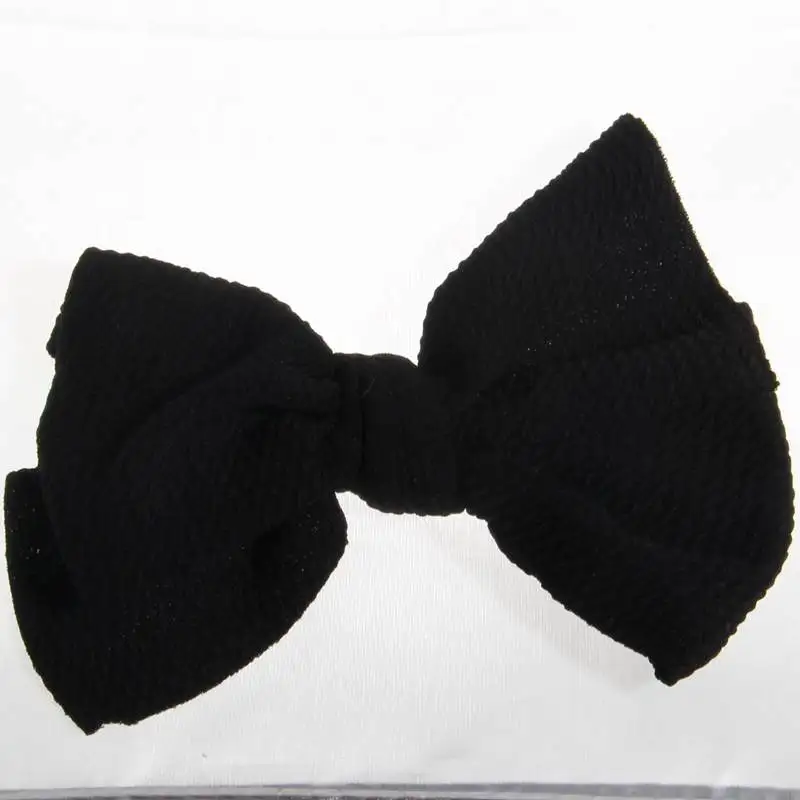 Black 50 шт., 13 см, 5,1 дюйма, большие, для новорожденных, Seersucker, вафельные банты для волос, для повязки на голову, для волос, бутик, заколки для волос, заколки для волос, аксессуары для головных уборов - Цвет: Black