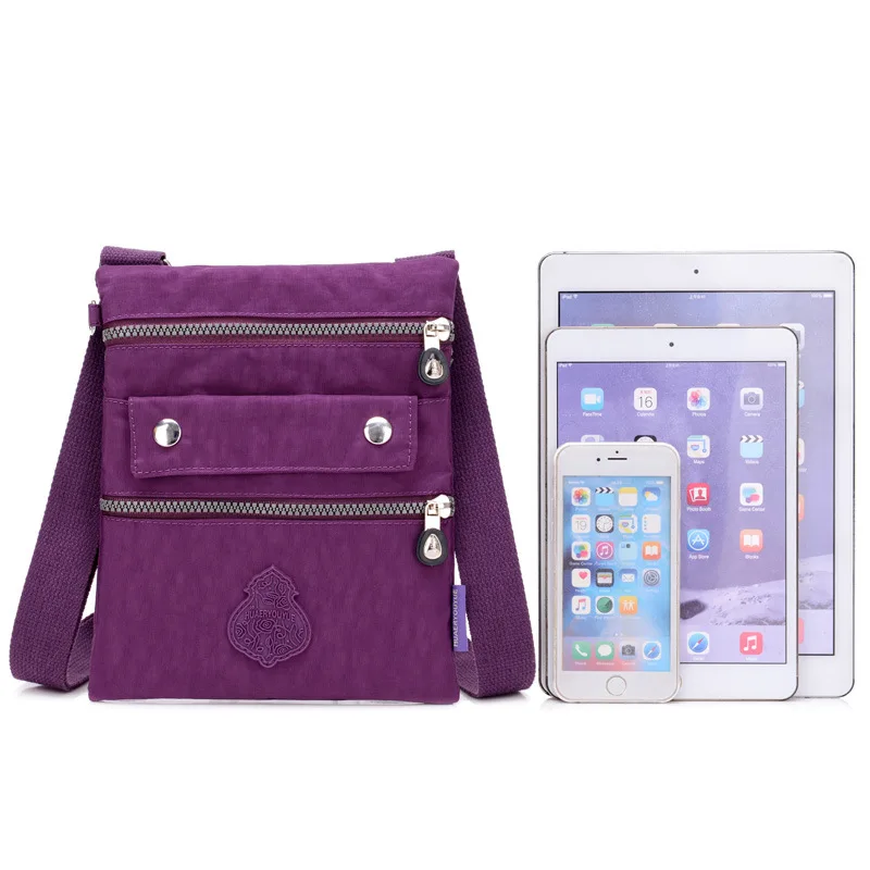 New women's shoulder bag nylon ultra light multi-layer large capacity Messenger 2022 casual tablet travel | Багаж и сумки