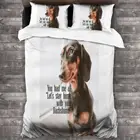 Постельное белье Let Stay Home с таксой Комплект постельного белья пододеяльник постельное белье Kawaii постельное белье 2 места простыни