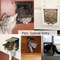 creative pet cats door flap non deformation useful brown pet locking cover pet flap pet cats door flap