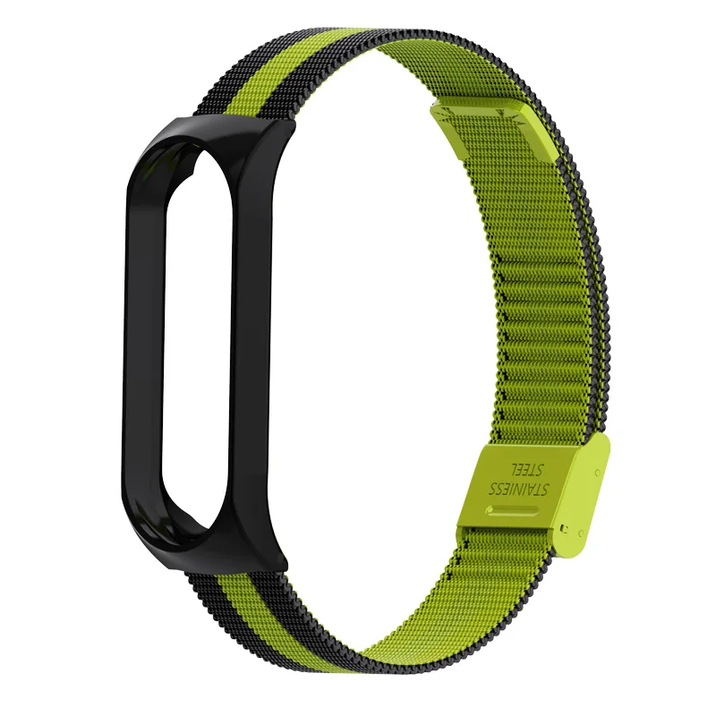 Браслет для Xiao mi Band 4 и 3 ремешок из нержавеющей стали Xio Xaio Xia xaomi xaiomy металлический