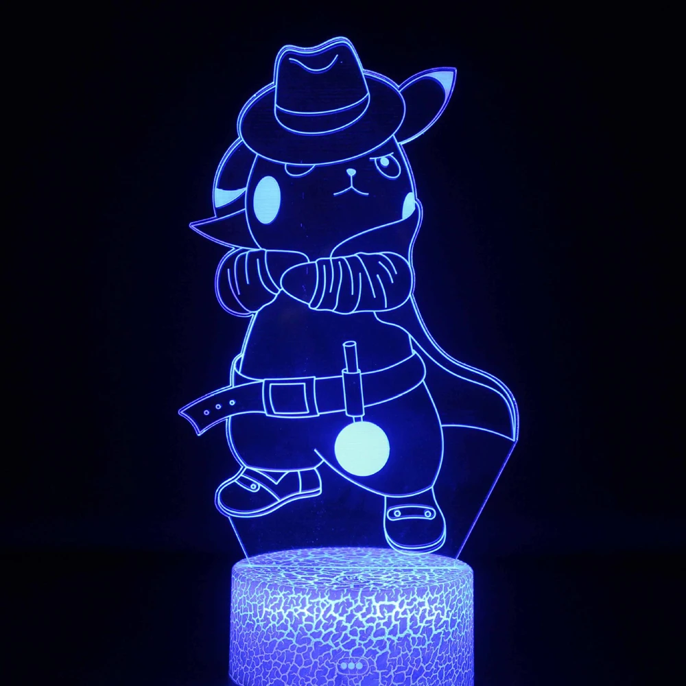 

Children's Bedroom Decoration Table Lamp 7-Color Remote Control Table Lamp Pokmon Series 3D Table Lamp Led Night Light