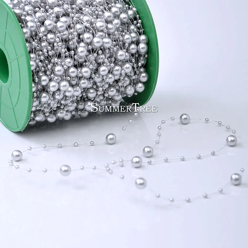 

Искусственная жемчужная гирлянда 5 метров, слоновая кость, белый, розовый, голубой