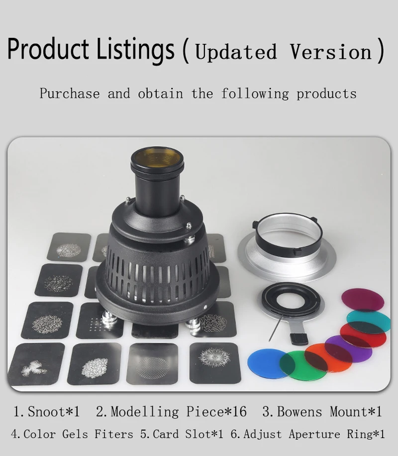 Профессиональный фотовспышки для фотосъемки оптический конденсатор с цветным