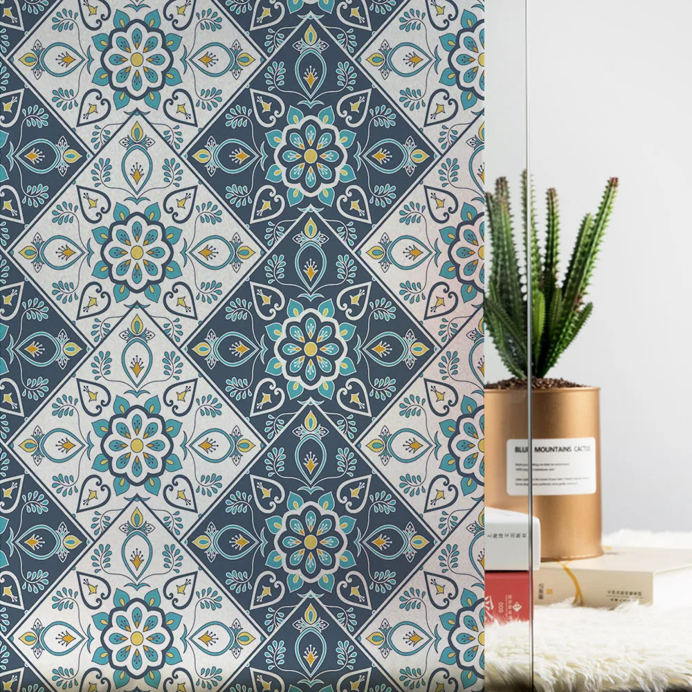90x200cm Стеклянная пленка, оконная Наклейка 45/60/90x200 см 17,7/23,6/35,4x78,7 дюйма, Декор для дома, Оконное украшение, витражное стекло, статическое покрытие - Цвет: 90x200cm
