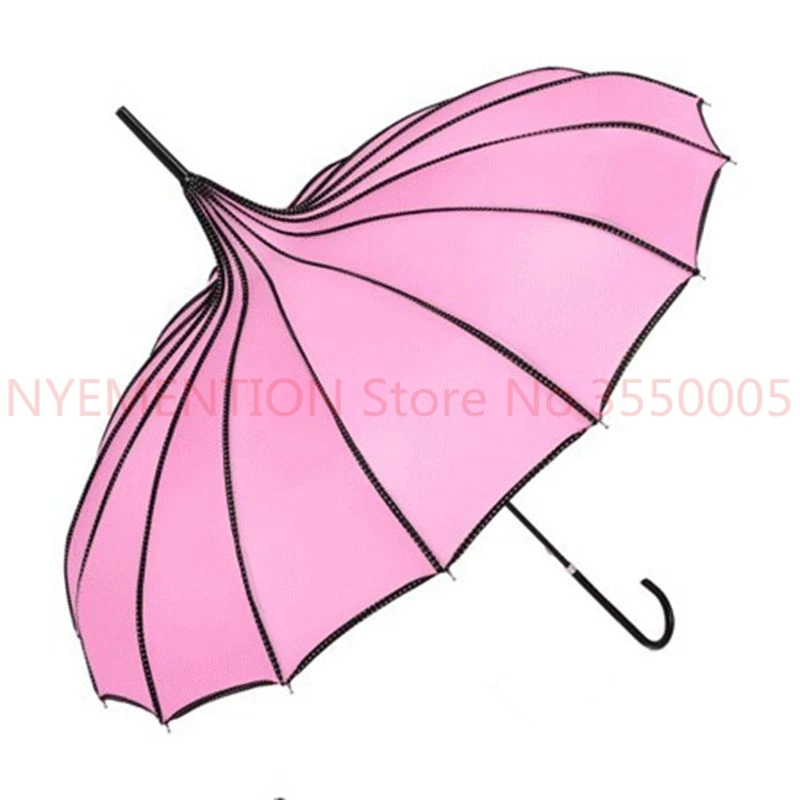 (50 шт./лот) креативный дизайн черно белый полосатый зонт для гольфа с длинной