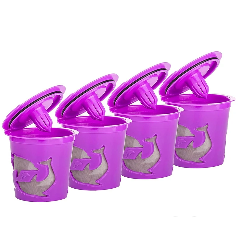 

Многоразовые чашки K, 4 шт. для Keurig, многоразовые чашки K, для Kurig 2,0, многоразовые чашки K для классического американского кофе