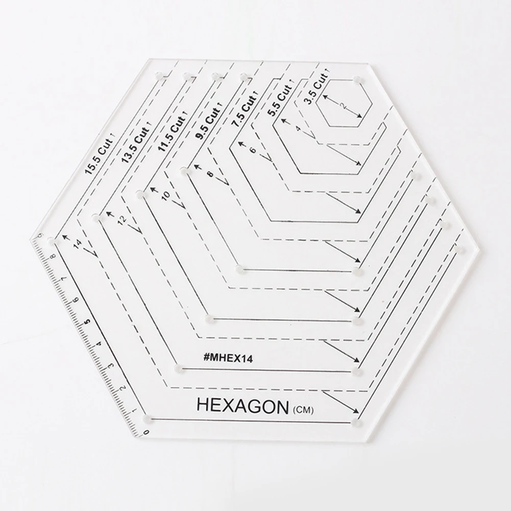 

4pcs Cutting Craft Professional Home Portable DIY Transparent Quilting Ruler Set Accurate Sewing Tool Diamond Shape Clear Scale