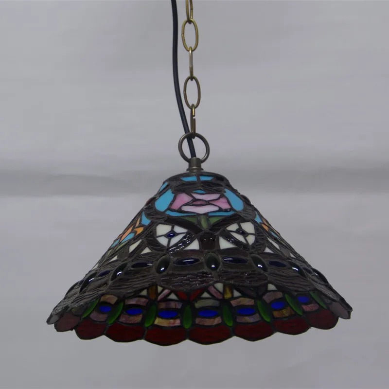 

Creative American Dragon Tail Tiffany Stained Glass Retro Bedroom Bedside Hotel Restaurant Chandelier luminaire