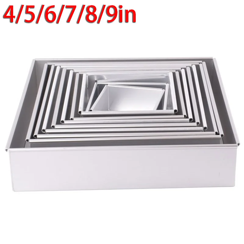 

Aluminum Cake Bread Food Pan Square Cake Tin Baking Mould Non Stick Mold Square pan for shaping cake shape cooking cooker mold