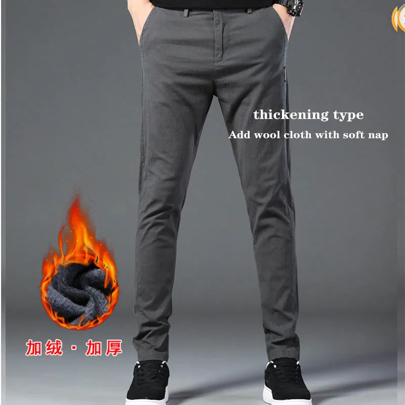 

Brand Men Pants Casual Mens Business Male Trousers Classics Mid weight Straight Full Length Fashion breathing Pant