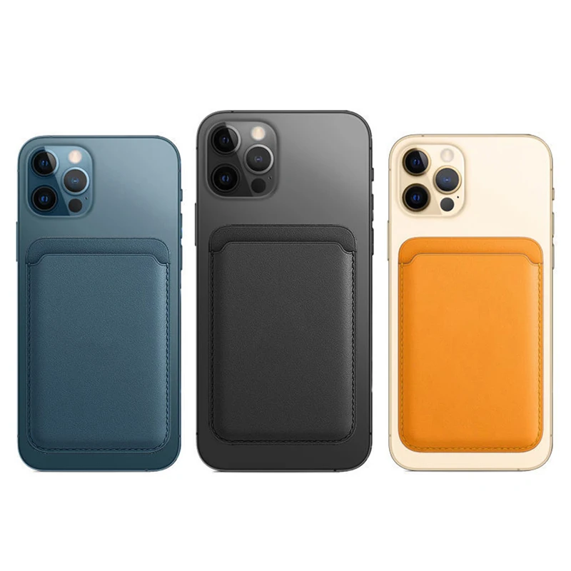 Кожаный кошелек с отделением для карт магнитный чехол iPhone 13 12 Mini Pro Max Mag