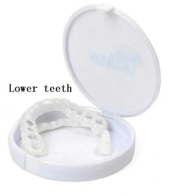 lower teeth Зубные виниры отбеливающие оснастки на улыбке зубы косметические протезы мгновенная идеальная улыбка зубы поддельная вставная челюсть средства гигиены полости рта - Цвет: lower teeth
