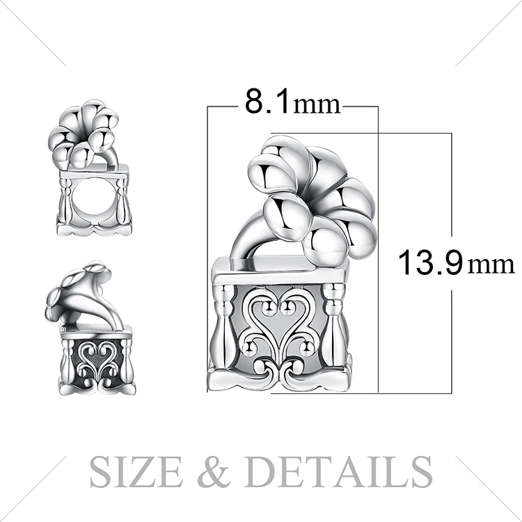 JewelryPalace 925 пробы серебро Винтаж музыкальная шкатулка Шарм бусины для женщин Новинка года Лидер продаж красивые подарки модные украшения