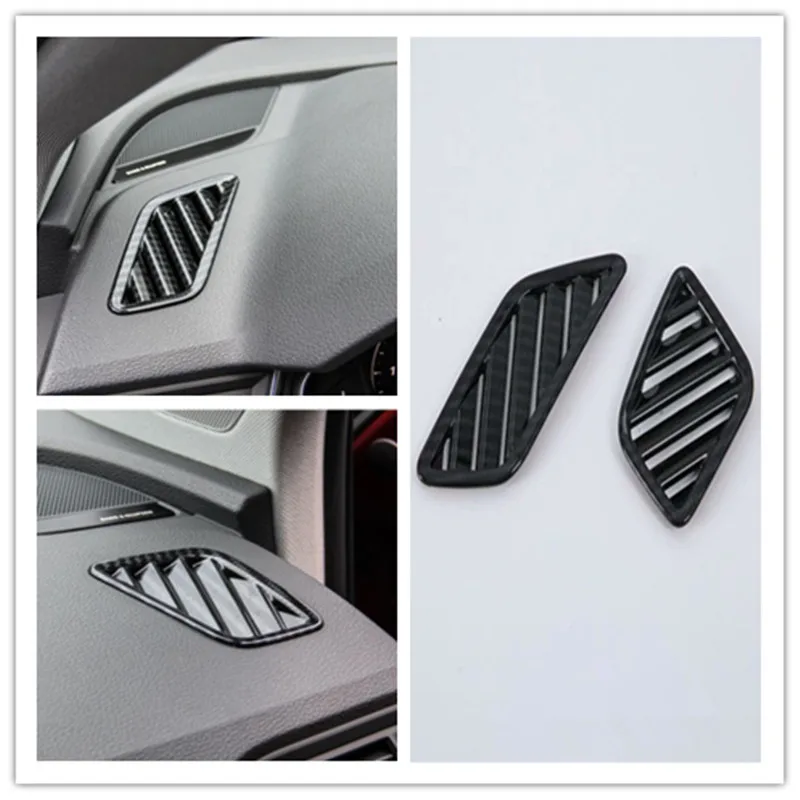 

New Car Accessory Fit For Audi Q5L 2018 Dashboard Air Outlet Vent Decorative Frame Trim Cover ABS Sticker Car Styling