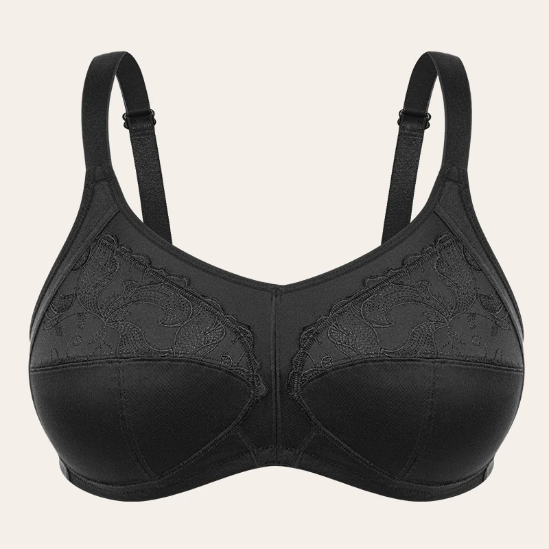 Wingslove Women Minimizer Seamless Bra Full Coverage Non-Paded Wirefree Push Up Bralette Breathable Underwear Lingerie Plus Size