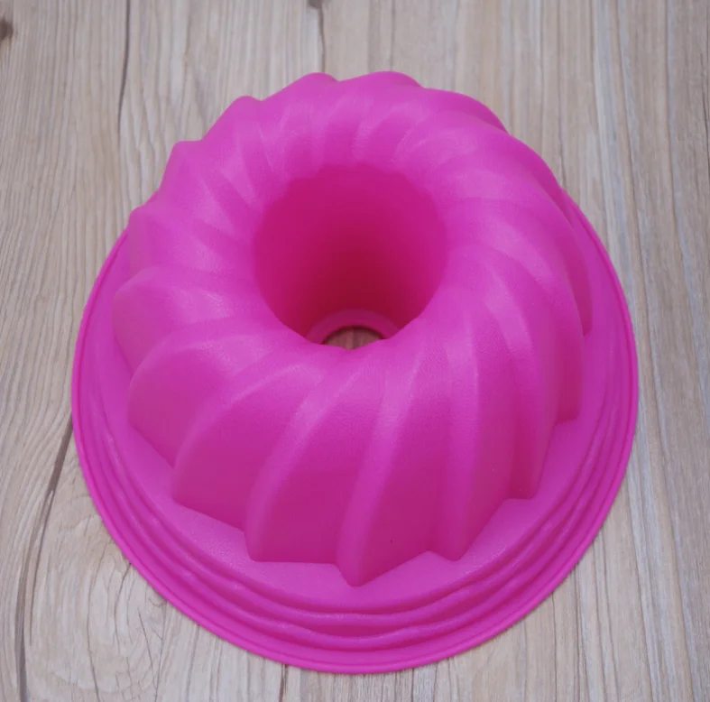 Pink Силиконовая форма для торта 9 дюймов форма для Мусса форма для выпечки торта DIY инструмент для выпечки тостов хлеба форма для шоколада форма для желе, пудинга - Цвет: Pink