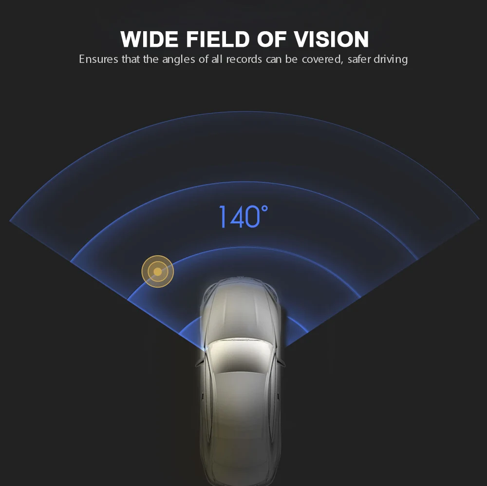 Xiaomi 70mai D04 Видеорегистраторы для автомобилей 5-дюймовый ips Экран Ночное видение g-датчика монитор для парковки Широкий формат Wifi смарт-английский вождение автомобиля Регистраторы
