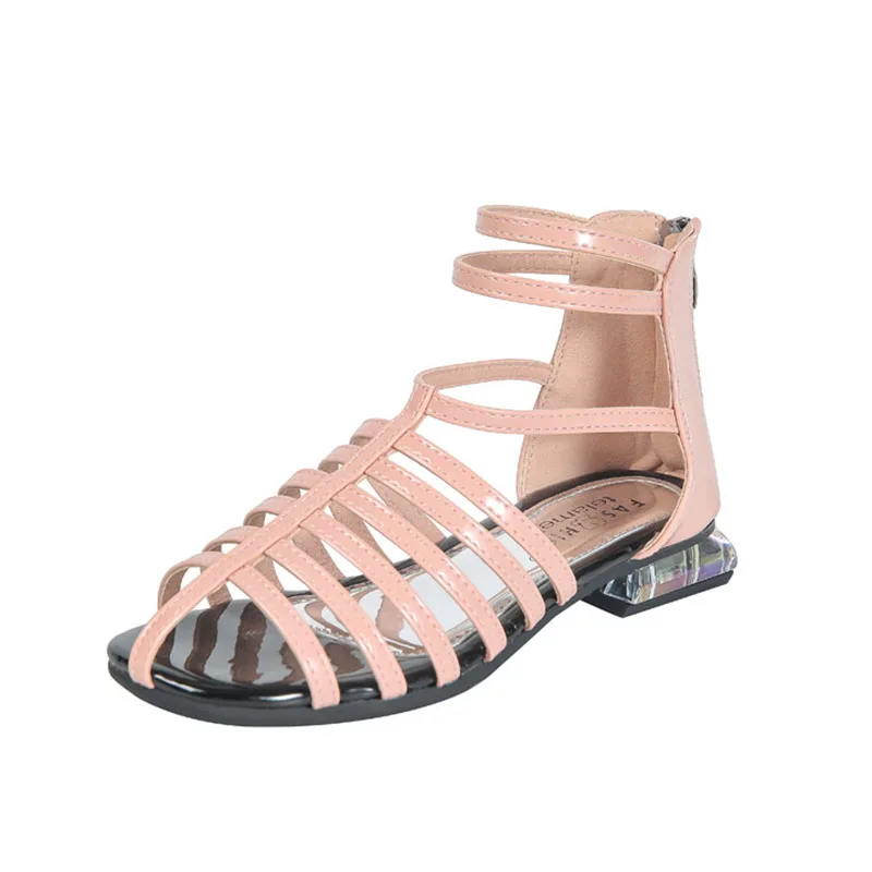 

COZULMA детские цветы крест-накрест римские сандалии обувь для девочек пляжные сандалии-гладиаторы Детская летняя обувь Размер 26-36