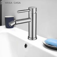 brushed nickel bathroom bidet faucet stainless steel basin sink deck mounted hot cold mixer water tap bidet fitting taps