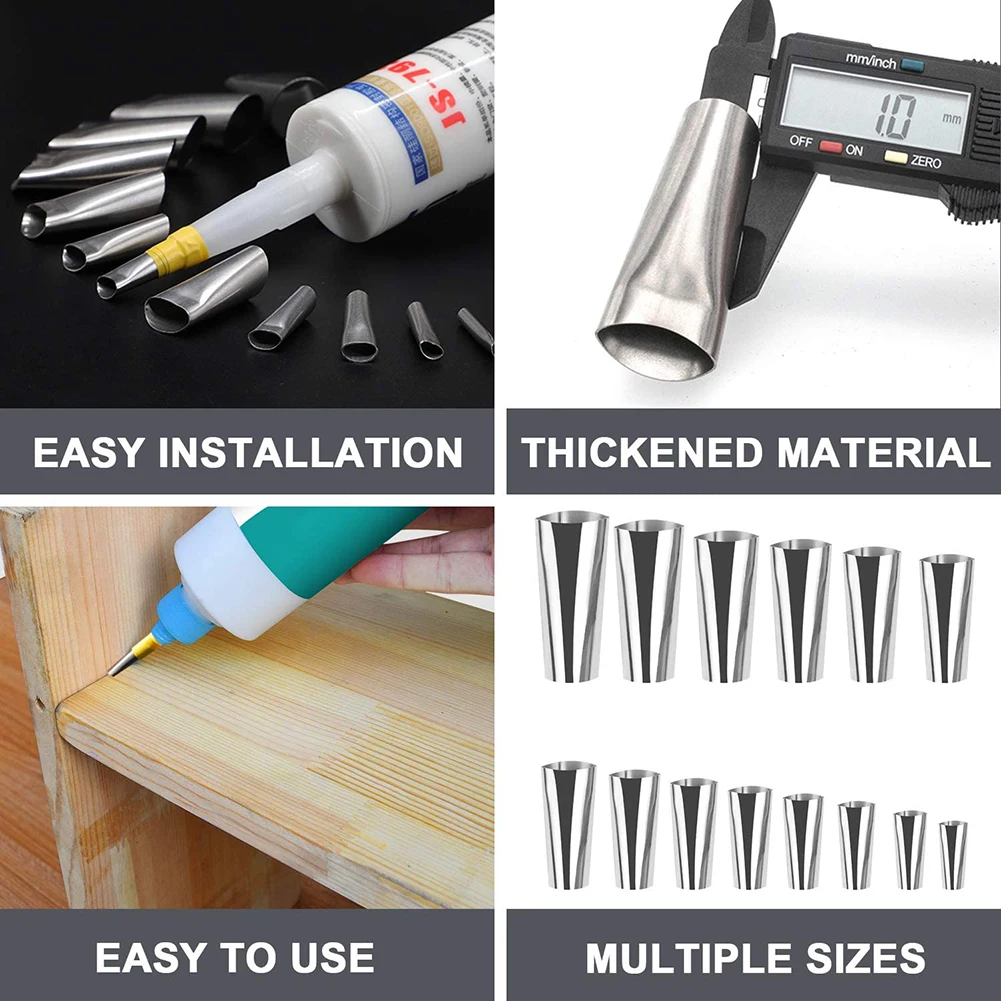 

Finishing Caulking Tool Kit Reusable Sealant Profiling 14Pcs Caulk Nozzle