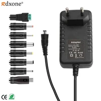 12v 2a eu dc adapter power adapter supply charger adaptor ac 110v 240v led power adapter with 8 pcs replaceable head