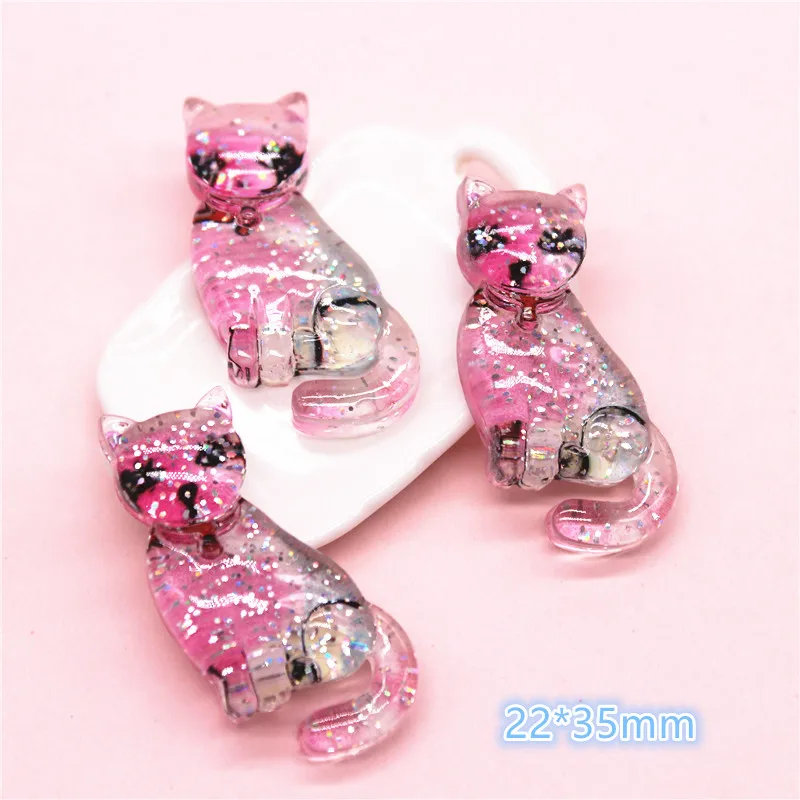 Милые Мультяшные животные кошки птицы рыбки единороги кабошон 10 шт.