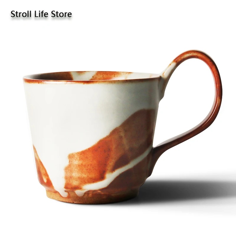 Керамическая кофейная чашка в японском стиле ретро ручная для молока воды чашки