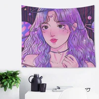nordic ins tapestry hanging cloth home vigorous girl decorative background cloth dormitory bedside hanging cloth decoration