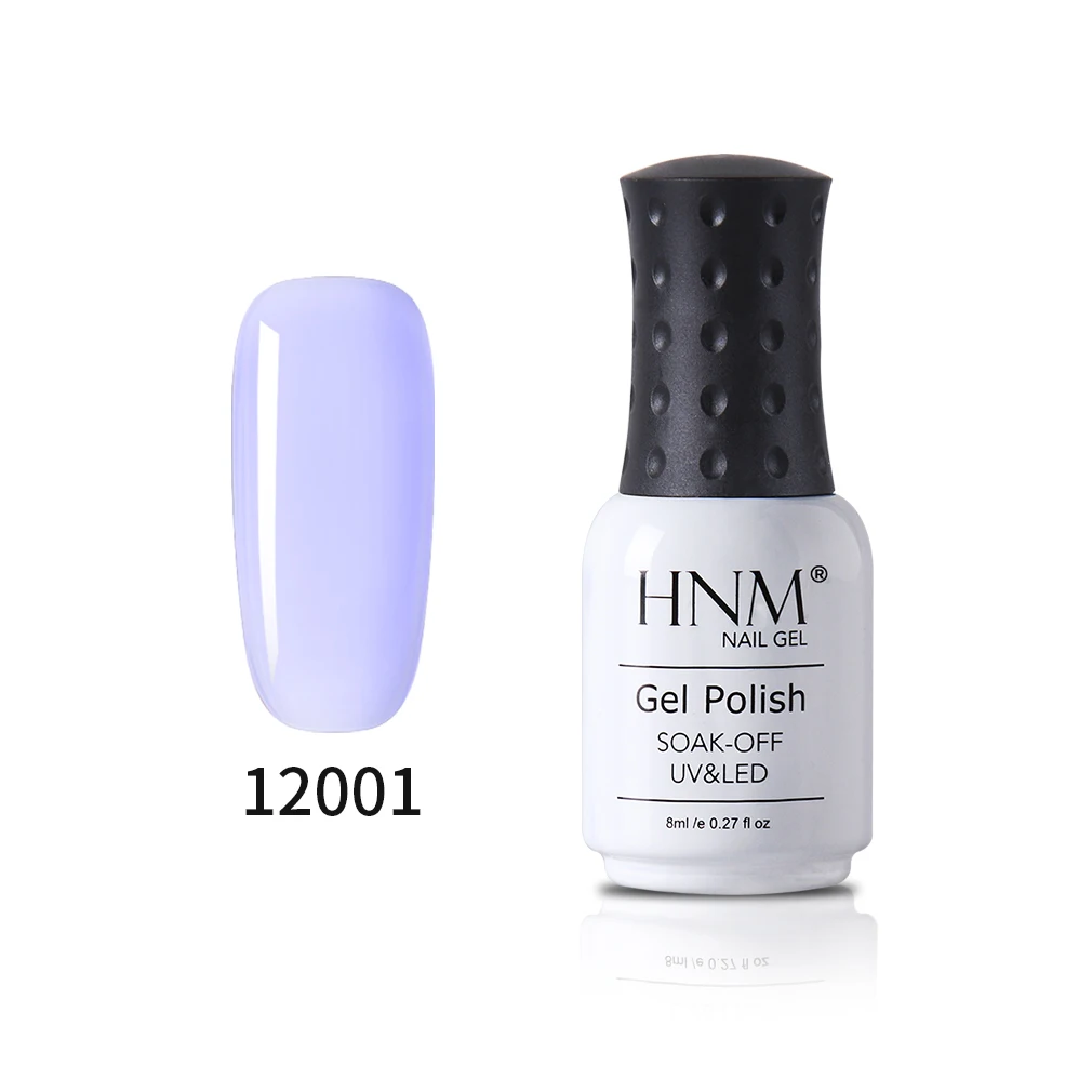 HNM бледно лиловый Цвет светильник Фиолетовый УФ гель для ногтей 8 мл Однотонная