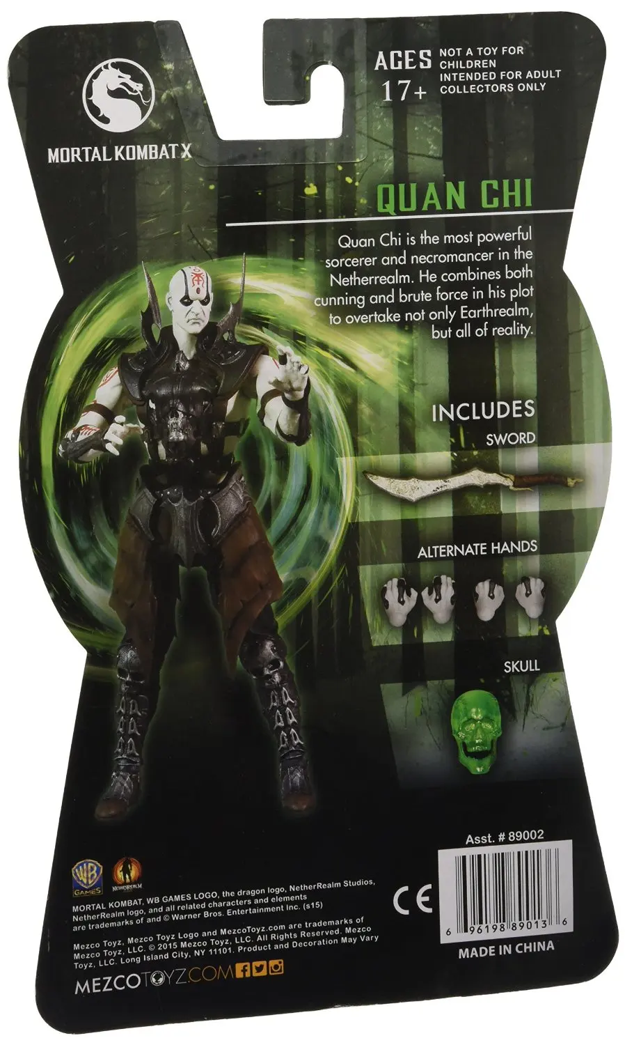 

Limited Mezco Mortal Kombat X QUAN CHI Real Person Quick Hit 6-inch Movable Fist Crazy Doll