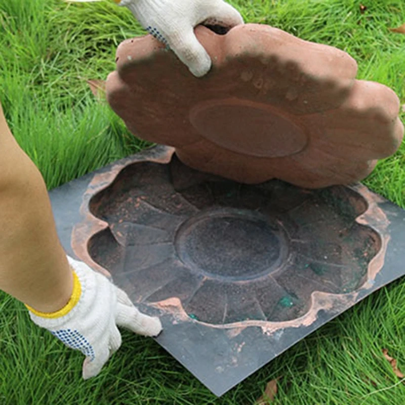 

NEW-DIY Cement Pavement Mold Floor Tile Pavement Mold Flower Mold Stepping Stone Mold Reusable Cement Stone Garden Road Tool
