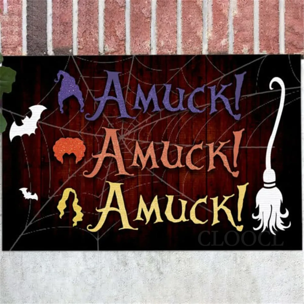 CLOOCL коврики Хэллоуин проверьте энергию Ya перед тем как прийти в этот дом ведьма