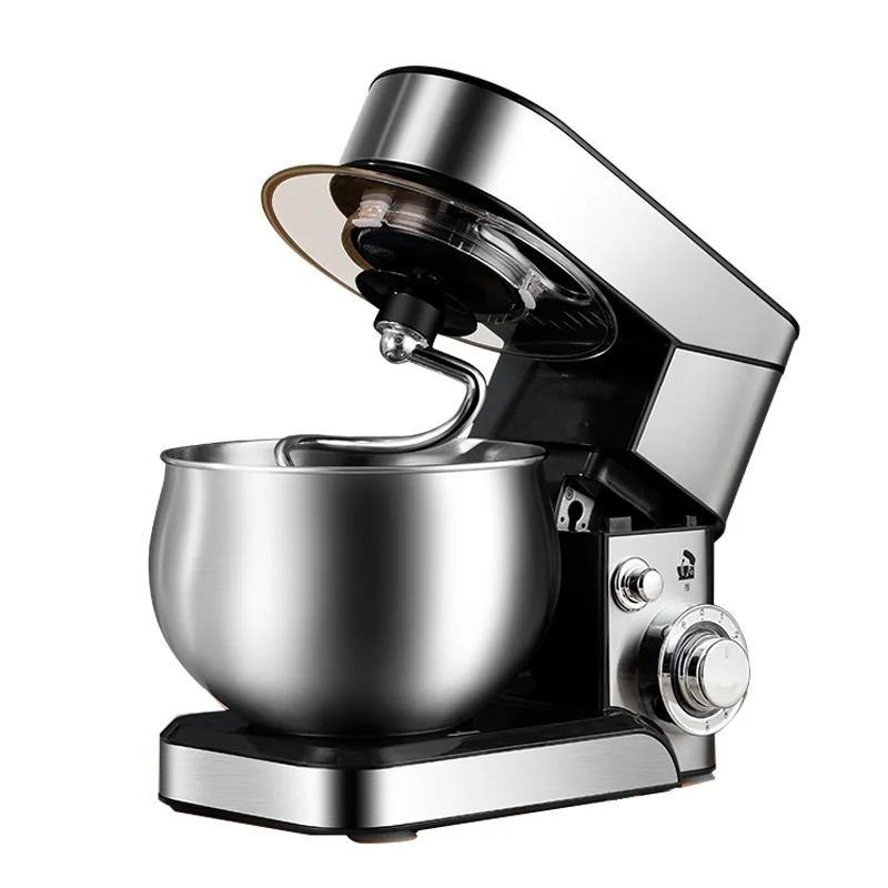 

1200W Electric Stand Food Mixer Stainless Steel Chef Machine 5L Bowl Cream Blender Knead Dough Cake Bread Whisk Egg Beater