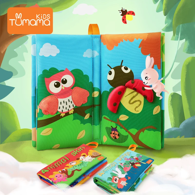 Infant Baby Cloth Books Early Learning Educational Toys with Animals Wing Soft Development Rattles jouet bebe | Игрушки и хобби