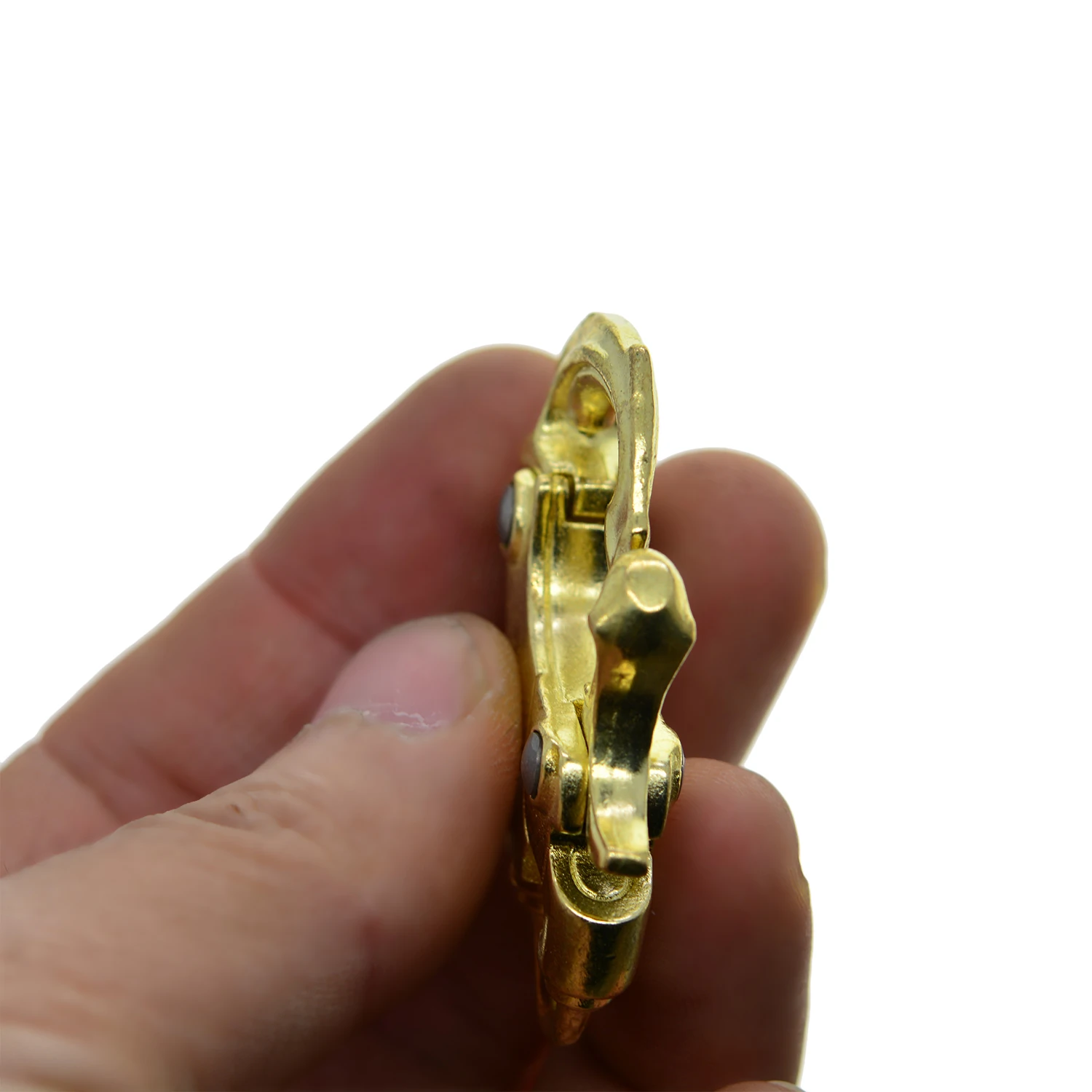 Латунный шведский морской карабин с защелкой быстросъемный для кожаного ремесла