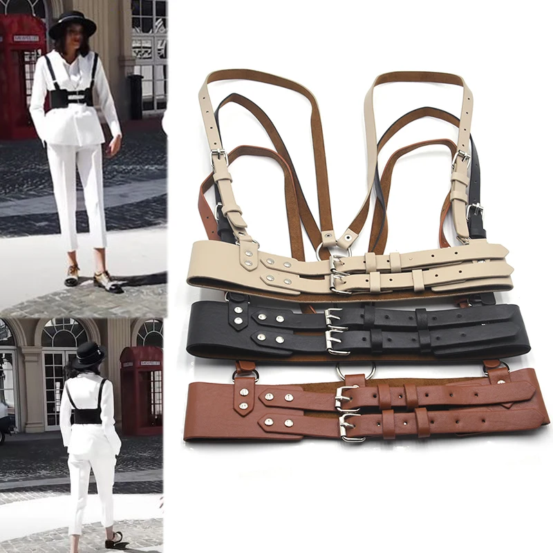 

Women Sexy Leather Body Bondage Cage Sculpting Harness Waist Belt Straps Garter Belts Waistband Harajuku Punk Suspenders