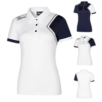 golf apparel womens short sleeve t shirt outdoor sports sweat wicking thin golf wear polo shirt summer