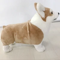 dorimytrader hot cuddly plush realistic corgi dog toy for children big simulated quality animals dog doll 50cm 20inch xmas gift
